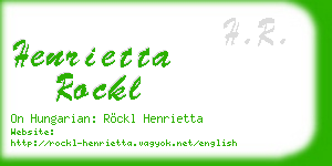 henrietta rockl business card